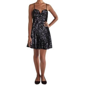 NWT Navy sequin formal cocktail homecoming dress size 1 mini dress